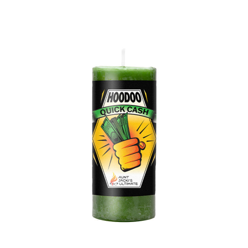 Aunt Jacki's Ultimate Hoodoo Quick Cash CANDLE