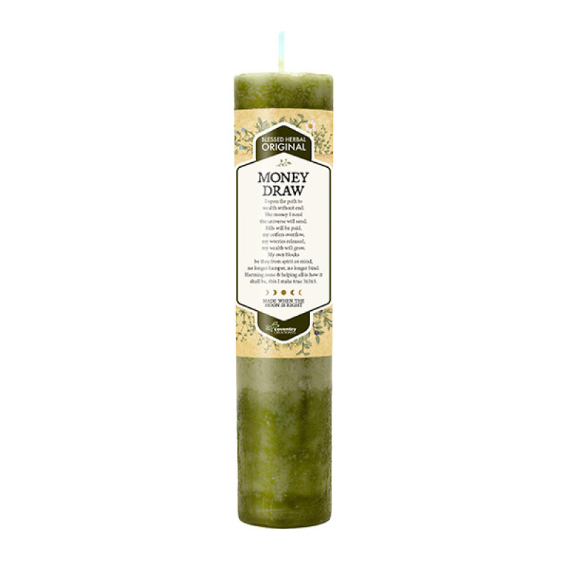 Blessed Herbal Money Draw CANDLE